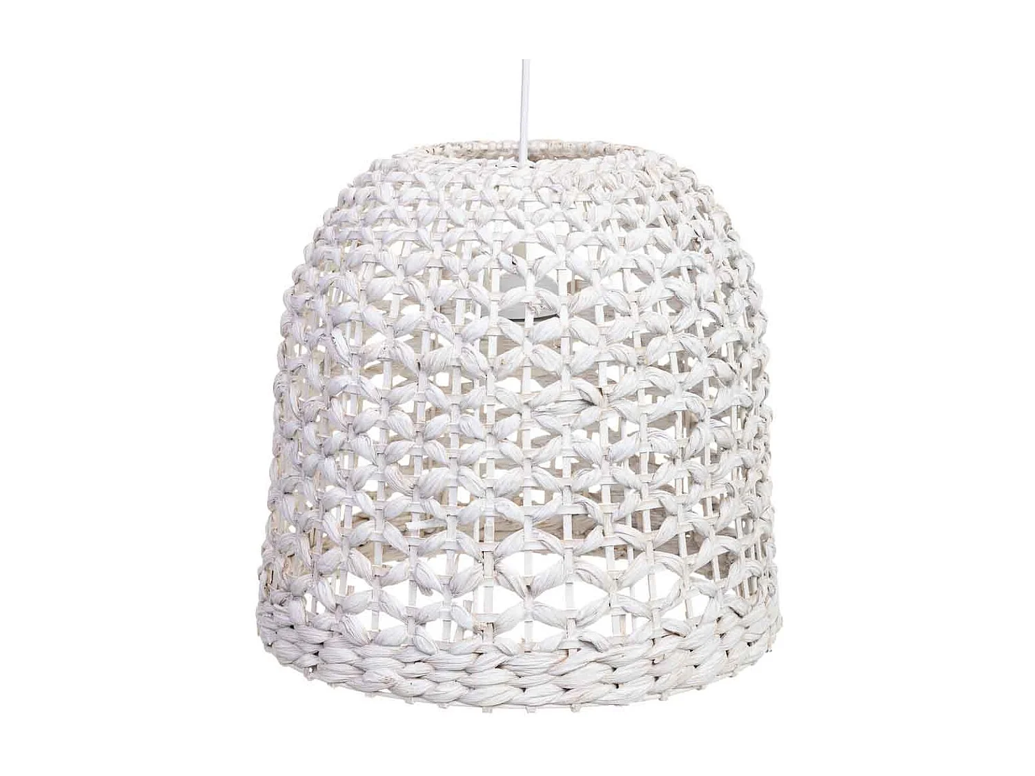 Lampada da soffitto in bambù bianco D33x30h cm