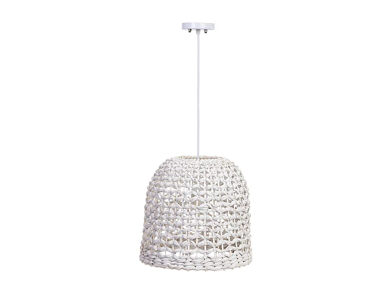 Lampada da soffitto in bambù bianco D33x30h cm