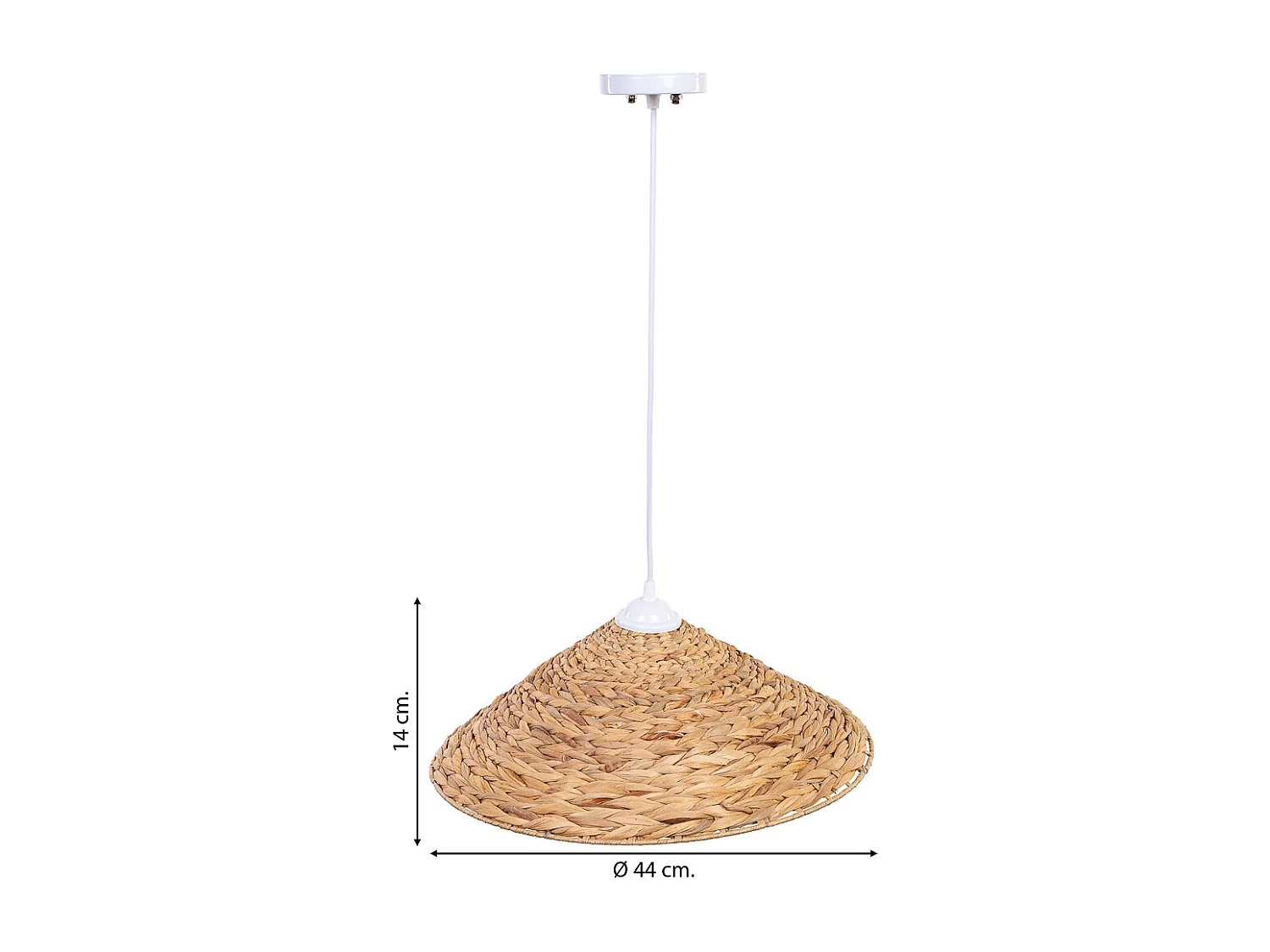 Lampada da soffitto in fibra di giacinto D44x14h cm