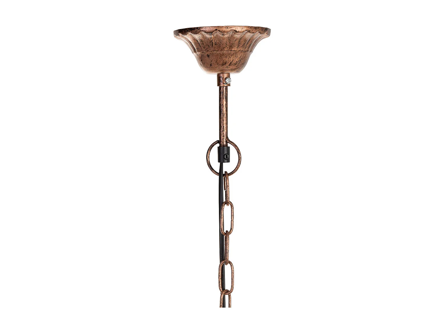 Lâmpada de metal com vidro acrílico colorido D30x68h cm