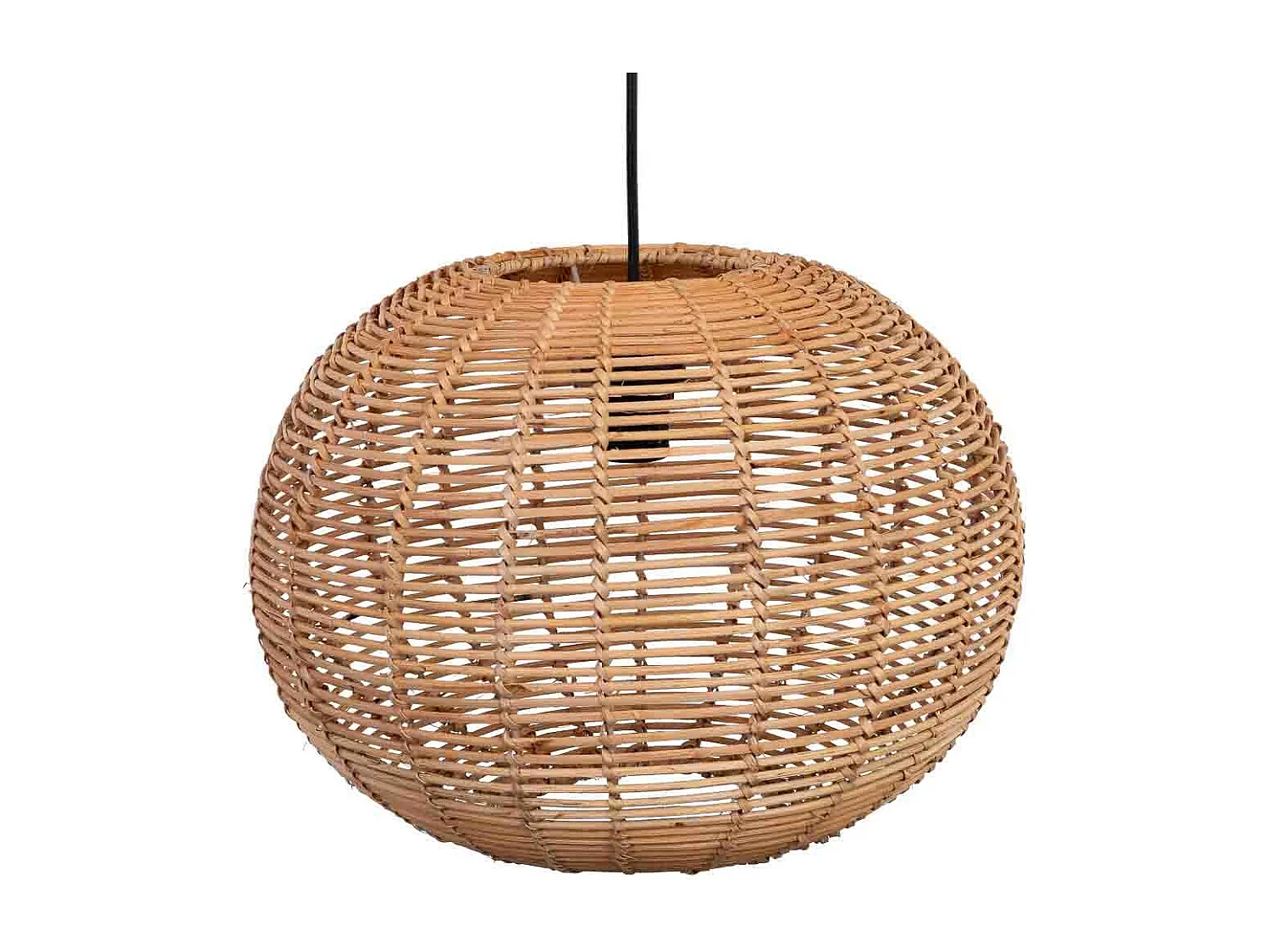 Lâmpada de teto de rattan marrom  D40x27,5h cm