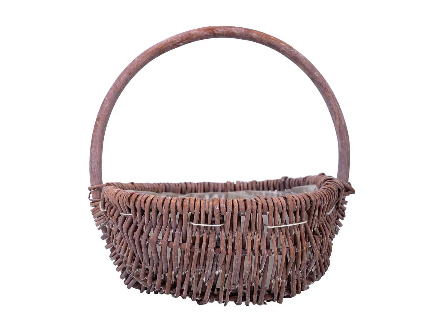 Cesta de mimbre marrón 25x20x20