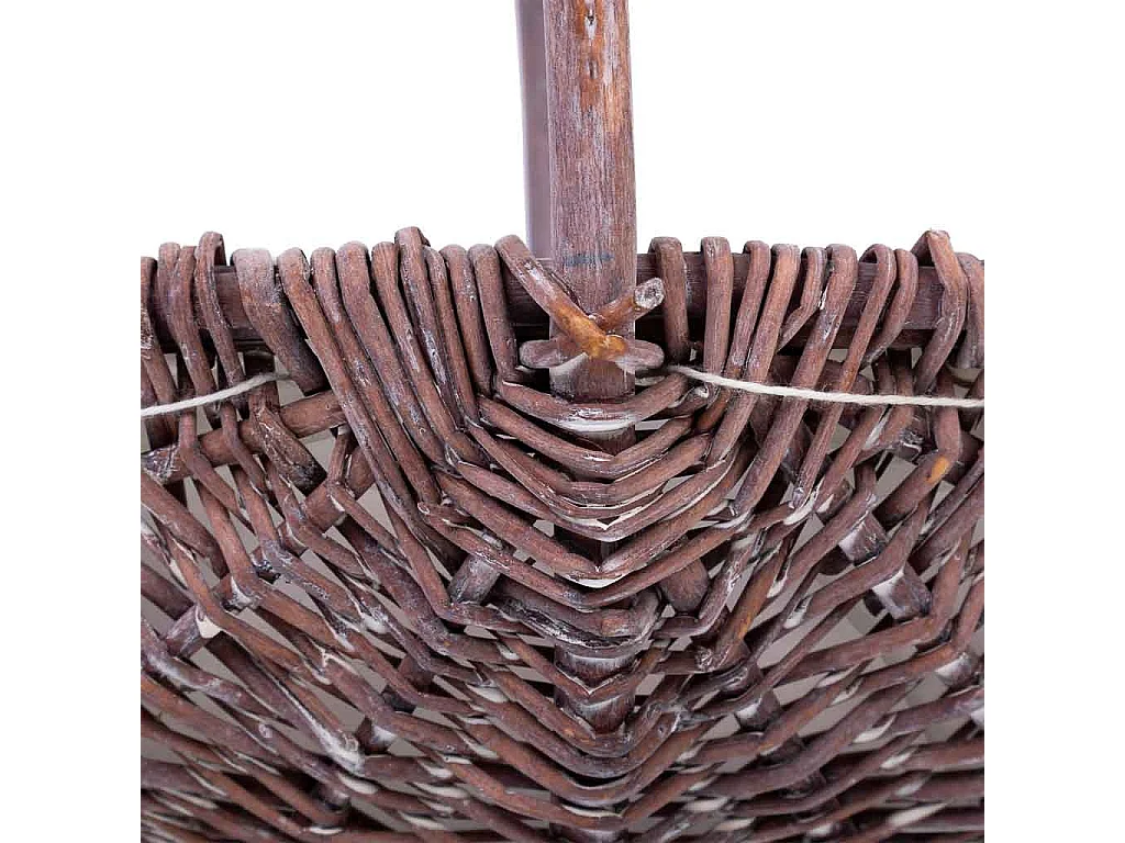 Cesta de mimbre marrón 25x20x20