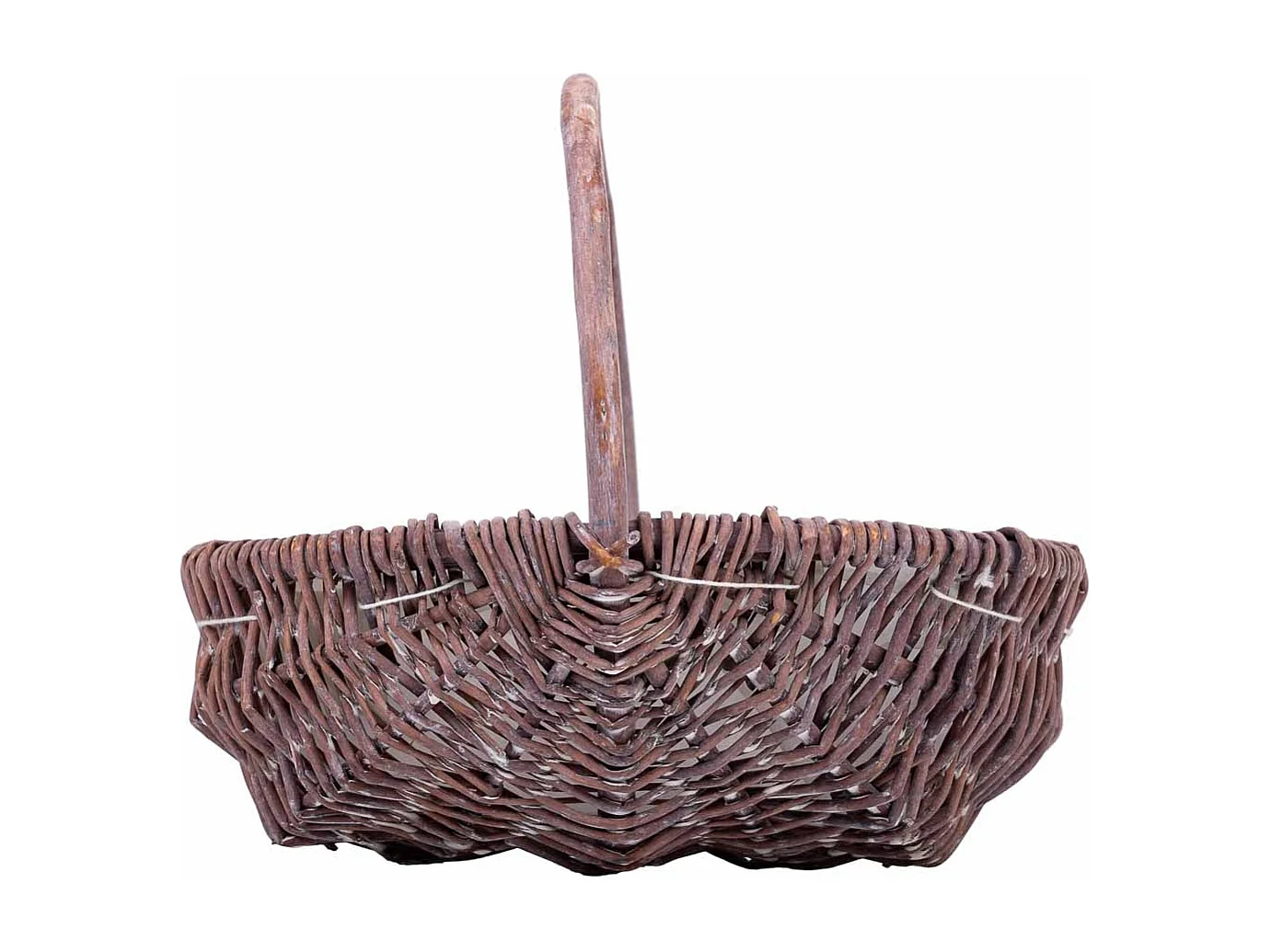 Cesto de vime castanho 25x20x20