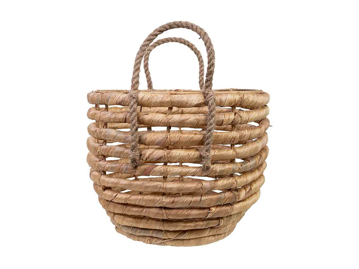 Panier en fibres naturelles marron D27x22/28