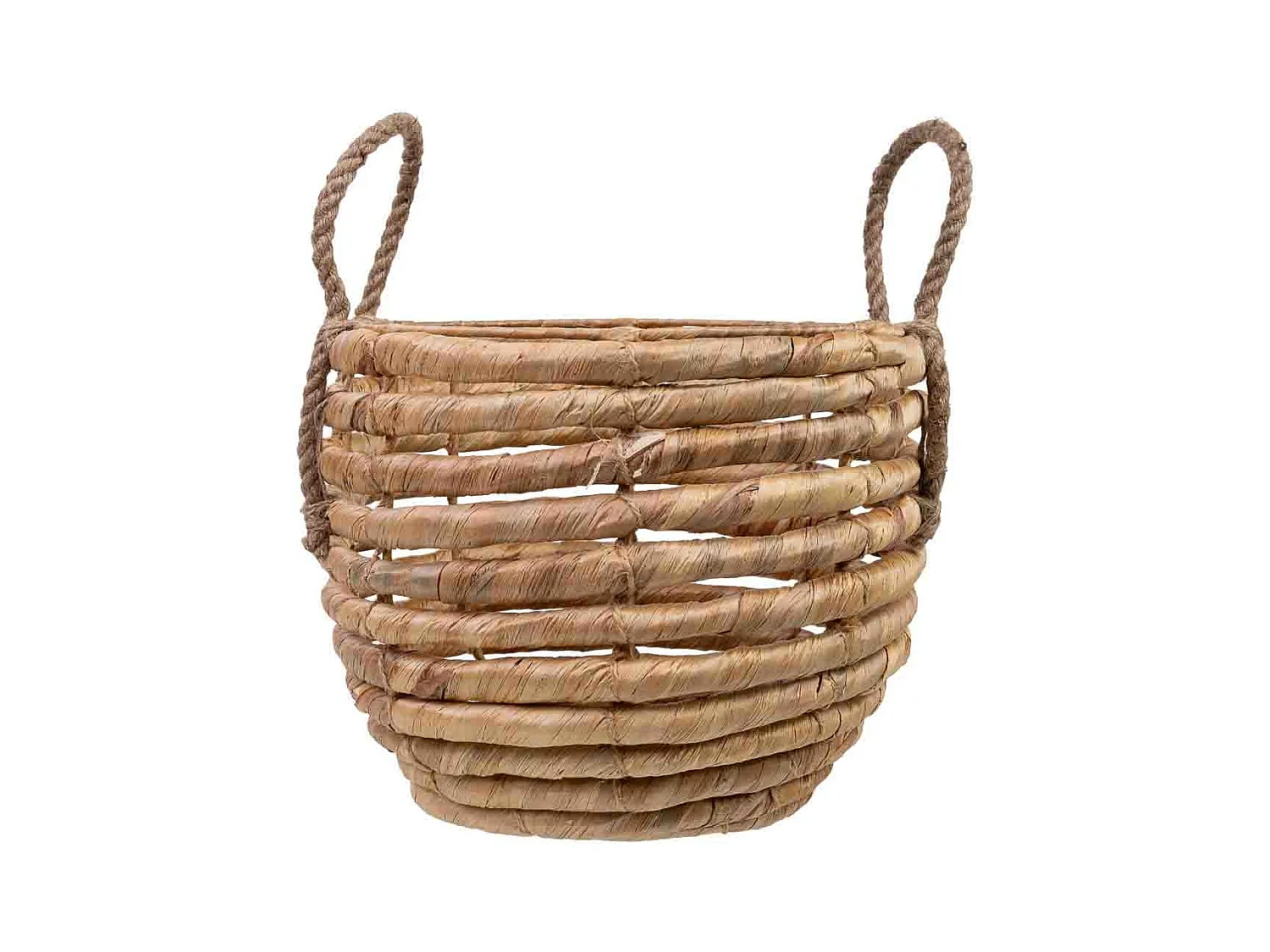 Cesto de fibra natural marron D27x22/28