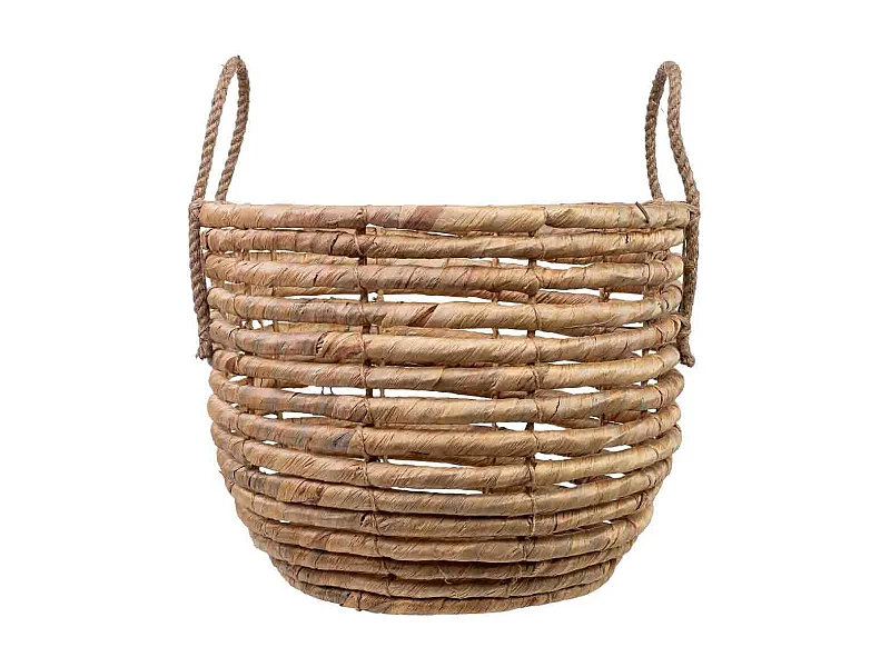 Cesto de fibra natural marrom D37x29/36