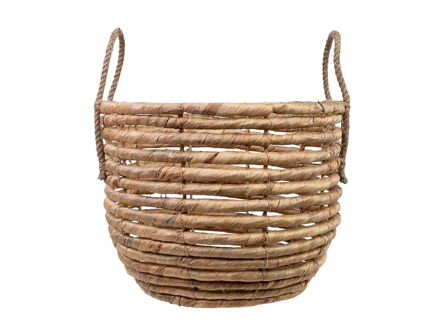 Cesto de fibra natural marrom D37x29/36