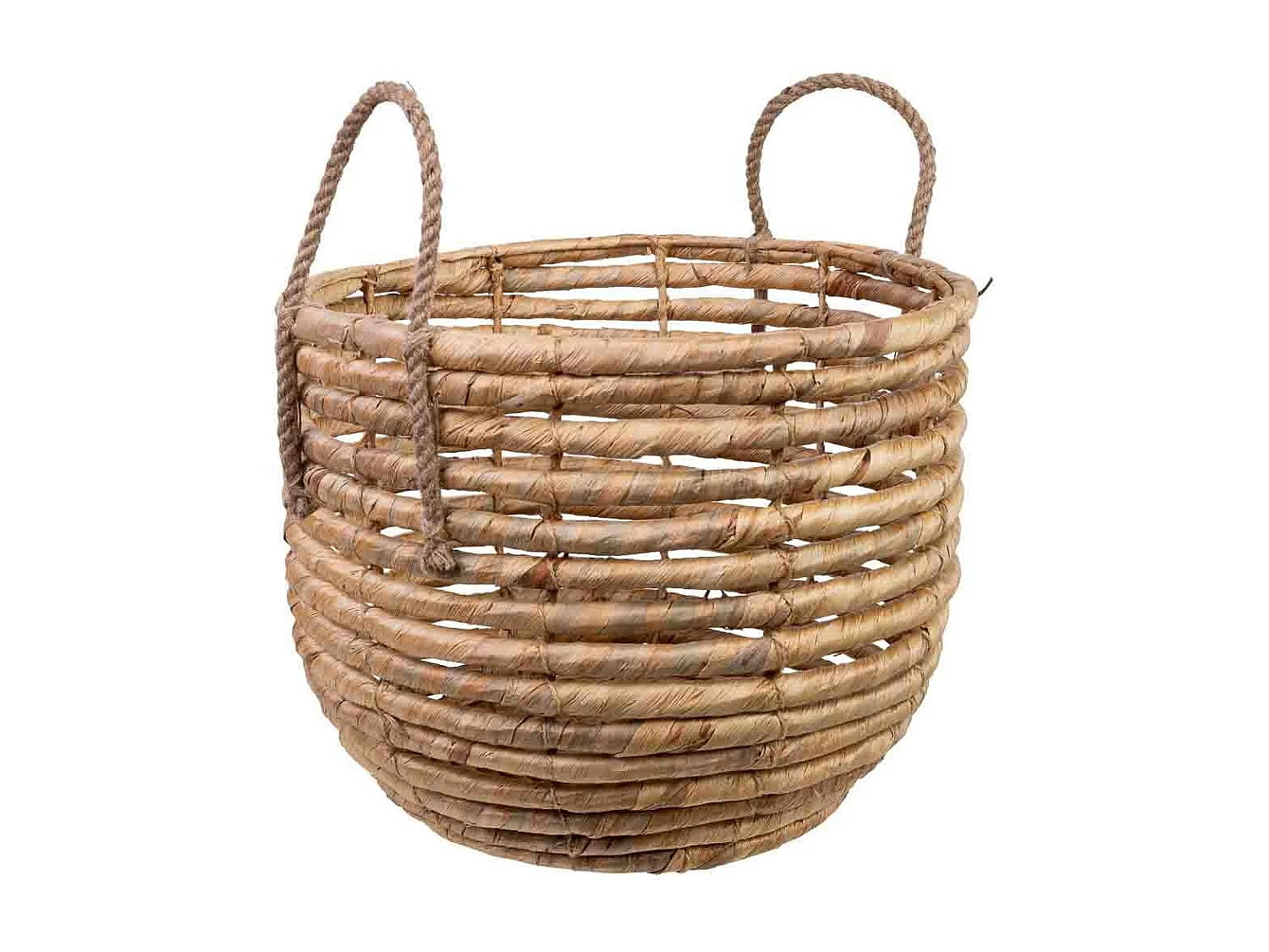 Cesto de fibra natural marrom D37x29/36