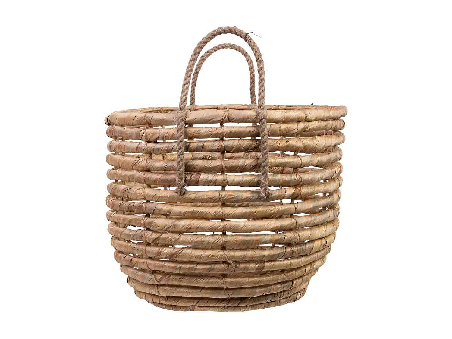 Cesto de fibra natural marrom D37x29/36