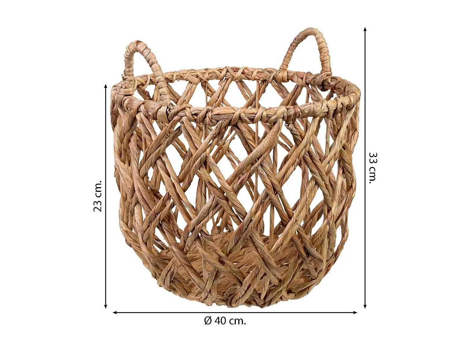 Korb aus brauner Naturfaser D40x33/23