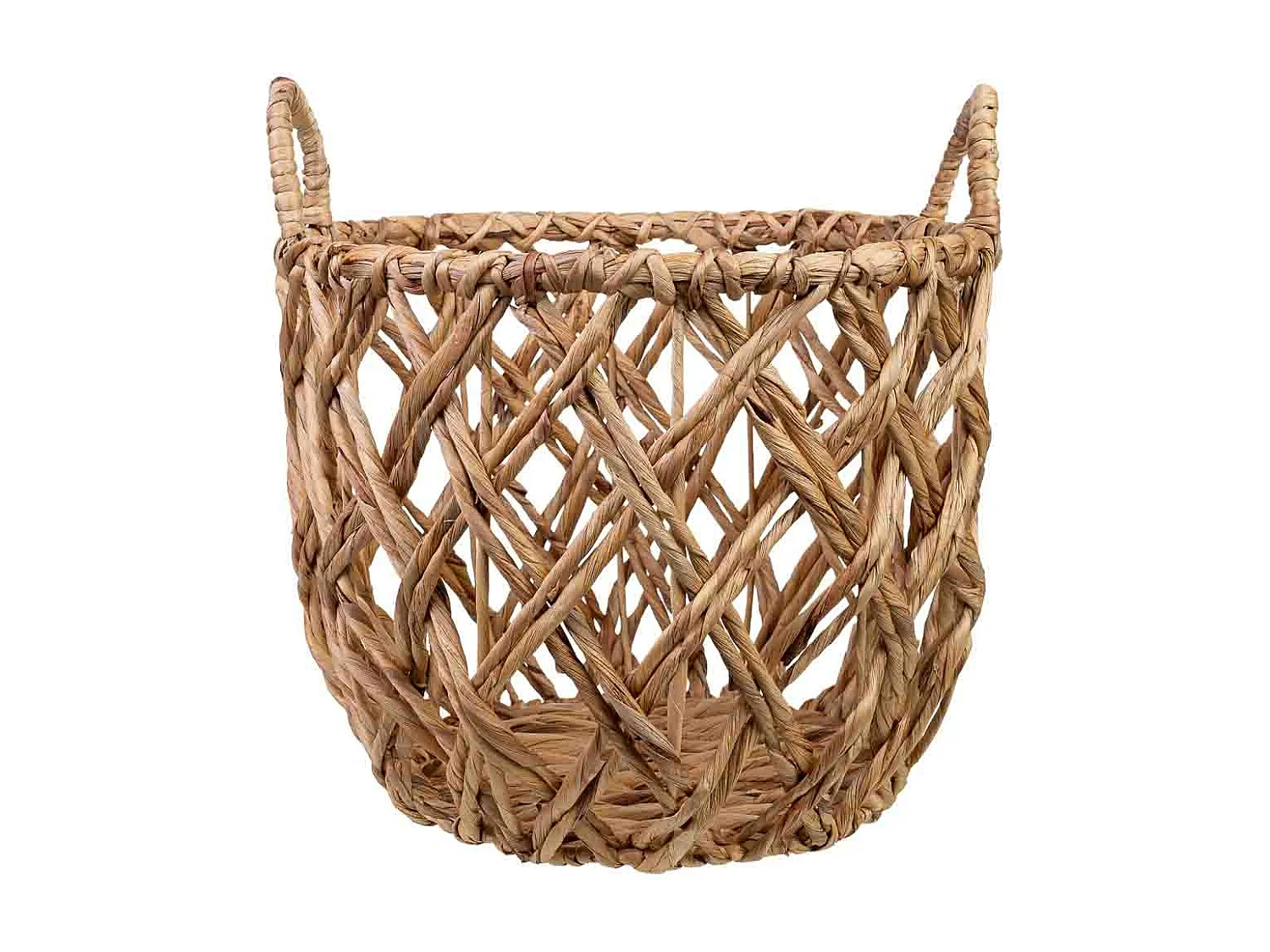 Cesto de fibra natural marrom D40x33/23