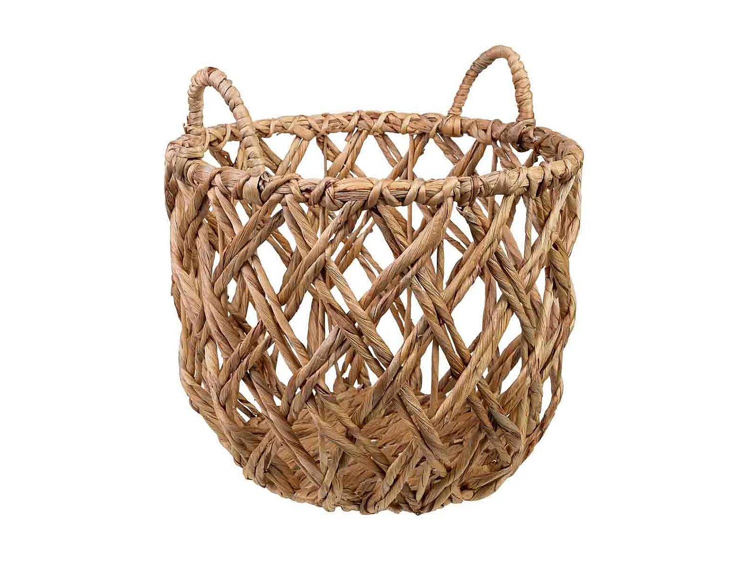 Cesto de fibra natural marrom D40x33/23