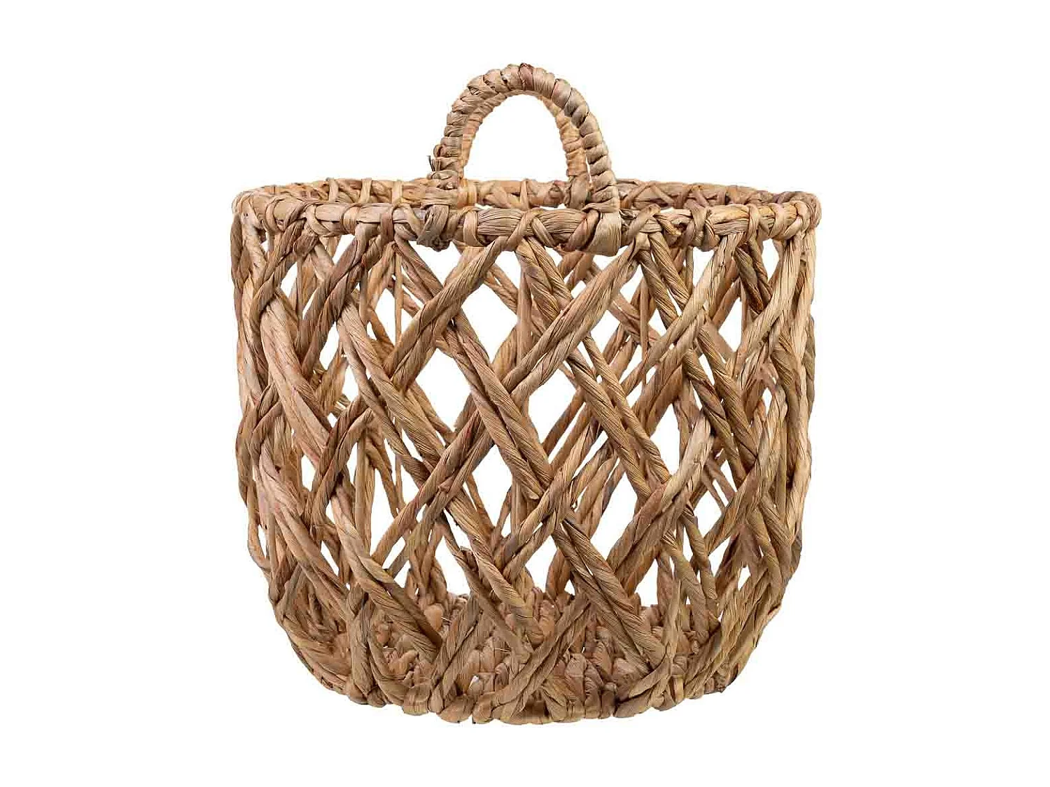 Cesto de fibra natural marrom D40x33/23
