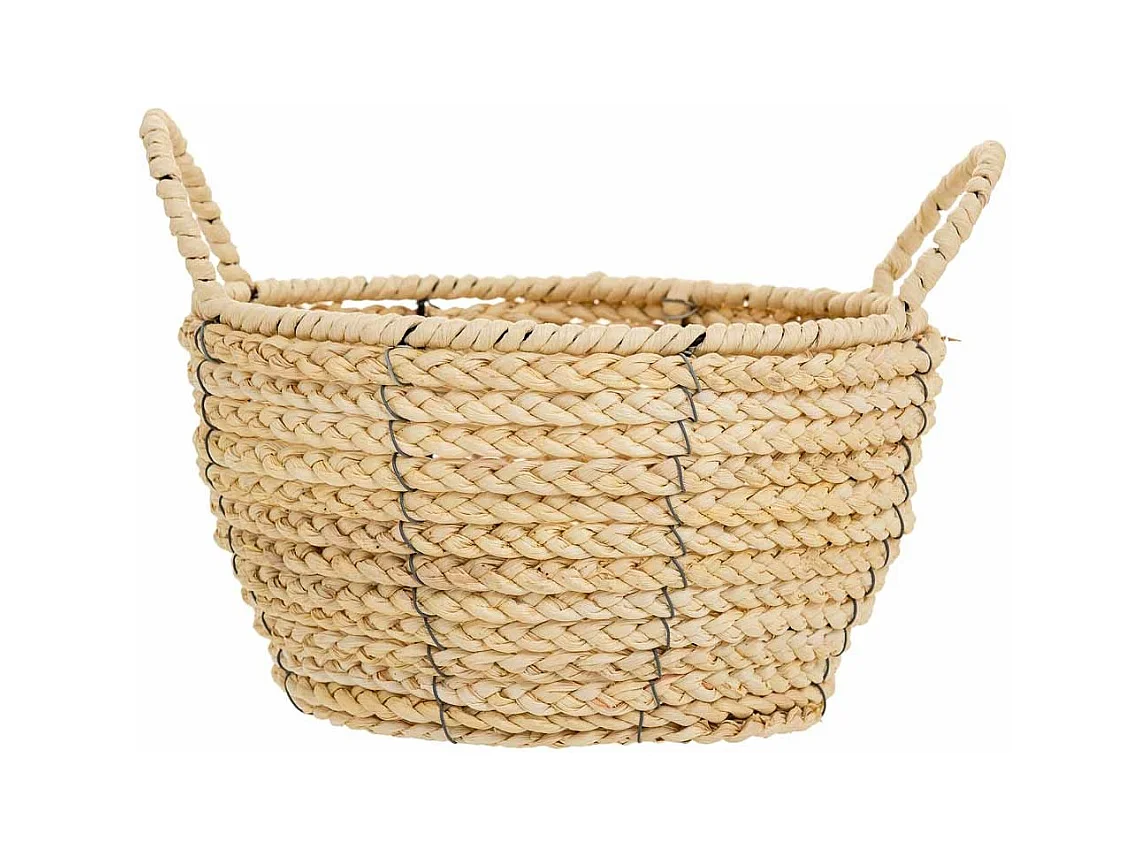 Cesto in fibra naturale e corda di carta marrone D27x15/20,5