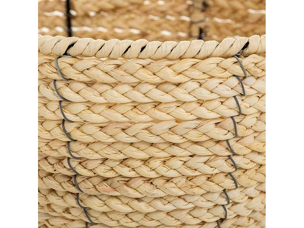 Cesto in fibra naturale e corda di carta marrone D27x15/20,5