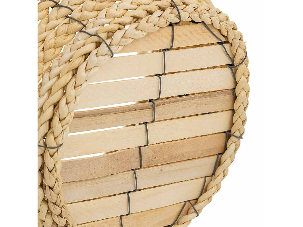 Cesto in fibra naturale e corda di carta marrone D27x15/20,5