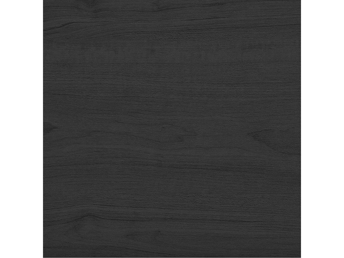 CLIFF - Table de Jardin Plateau en PE Aspect Bois Noir Pieds en Aluminium Noir