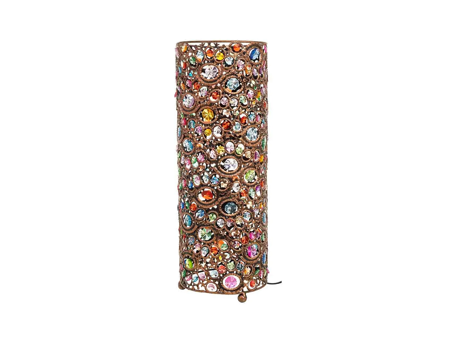 Lámpara de metal y cristal acrilico de colores D18x49.5