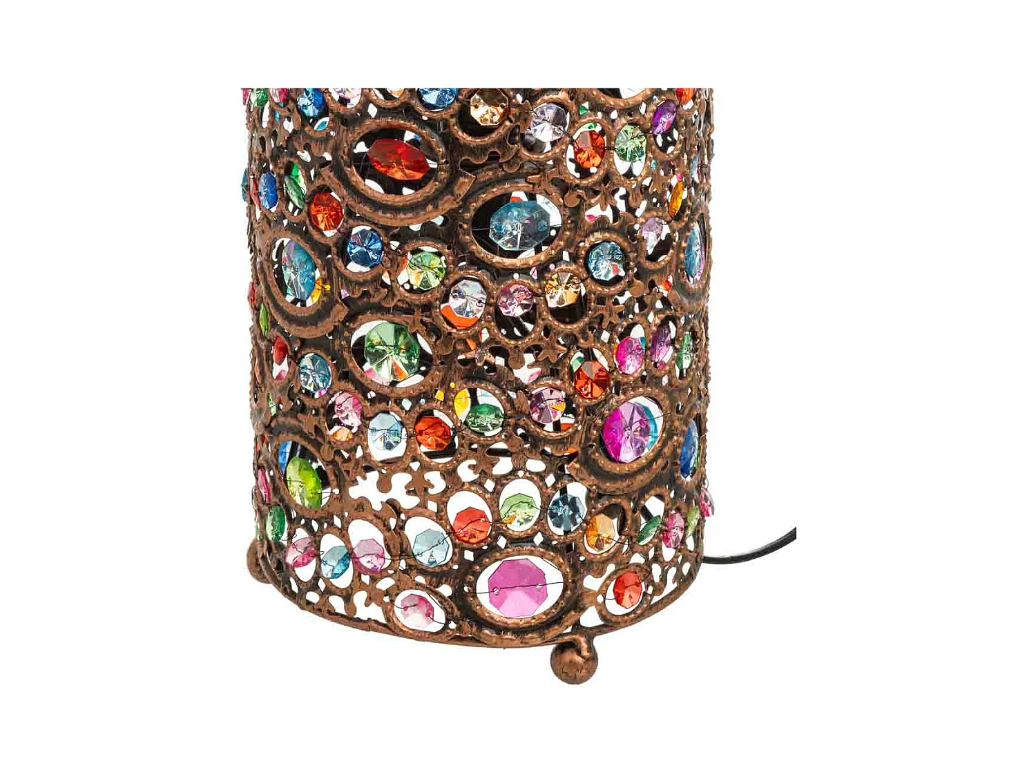 Lámpara de metal y cristal acrilico de colores D18x49.5