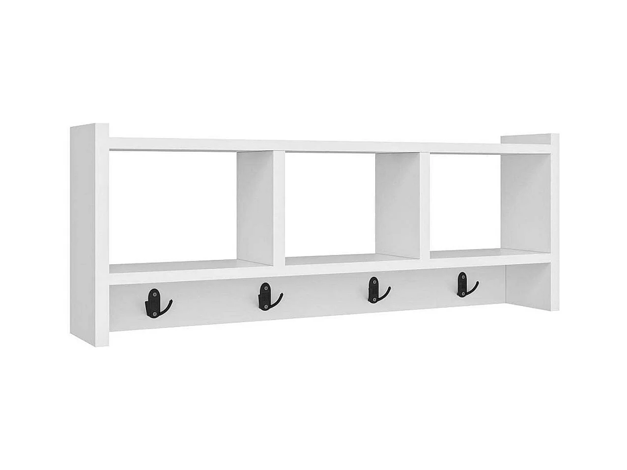 Etagère murale avec niches et patères Star
