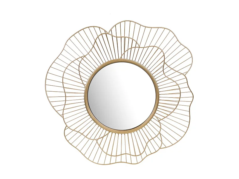 Miroir Flower doré 71 cm