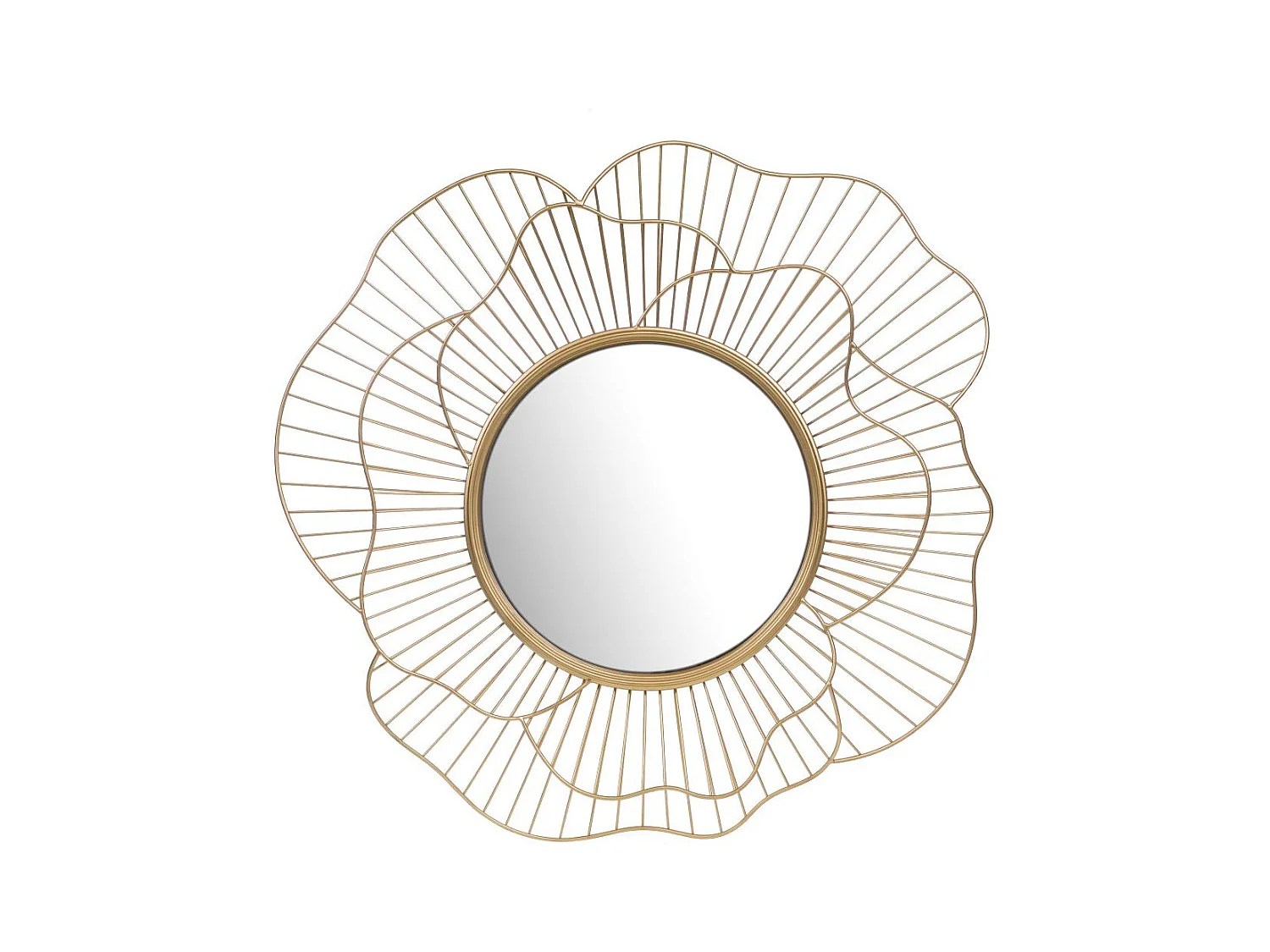 Miroir Flower doré 71 cm