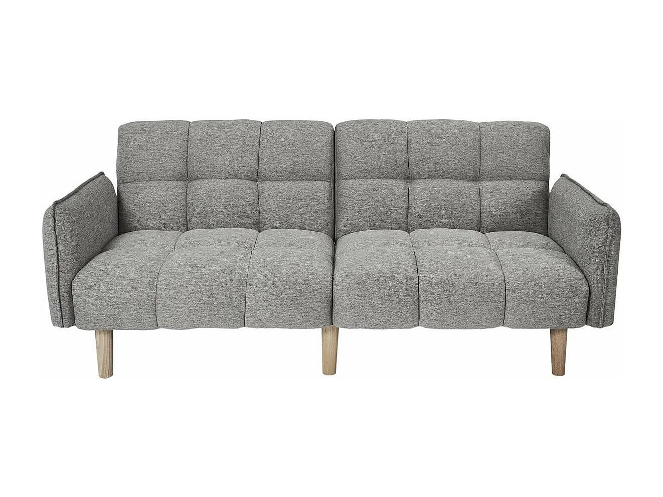 Canapé convertible en tissu gris L195 cm - DREAM
