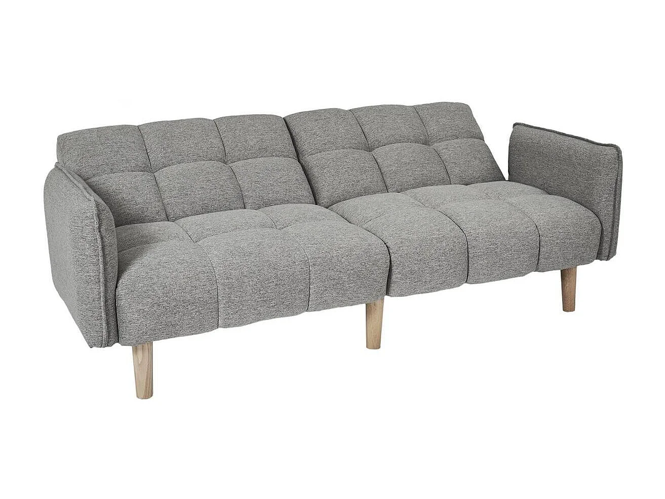 Canapé convertible en tissu gris L195 cm - DREAM