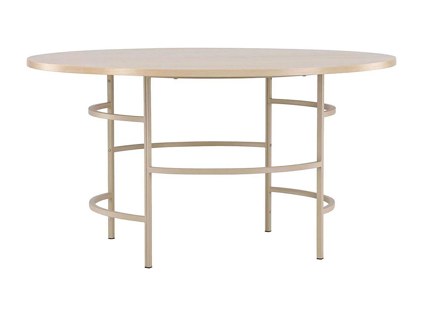 Table à Manger Ronde "Copenhagen" 140cm Beige