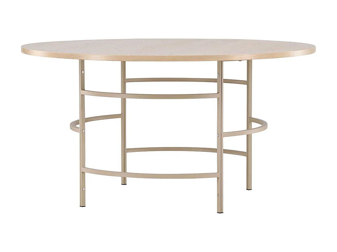 Table à Manger Ronde "Copenhagen" 140cm Beige