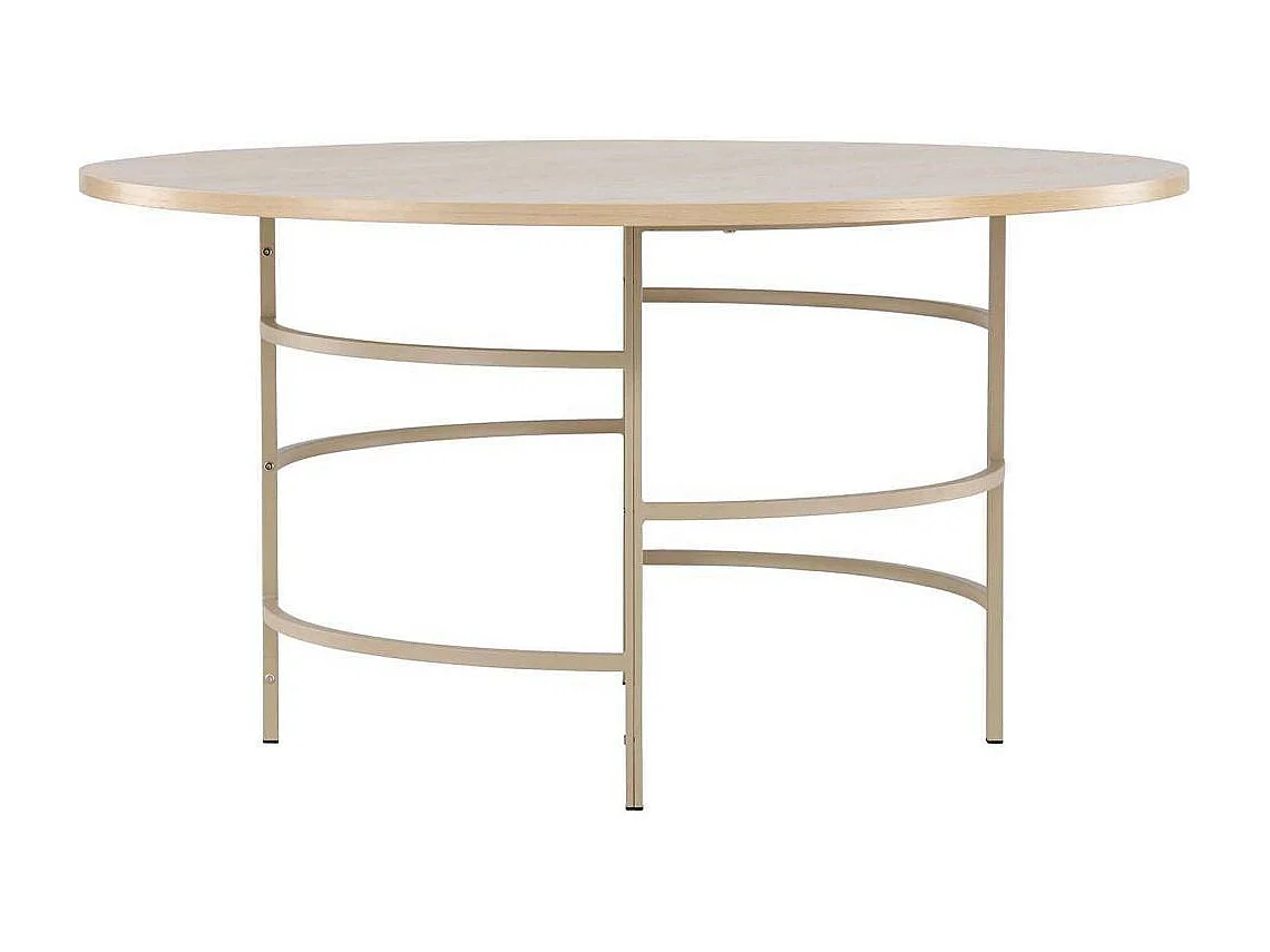 Table à Manger Ronde "Copenhagen" 140cm Beige
