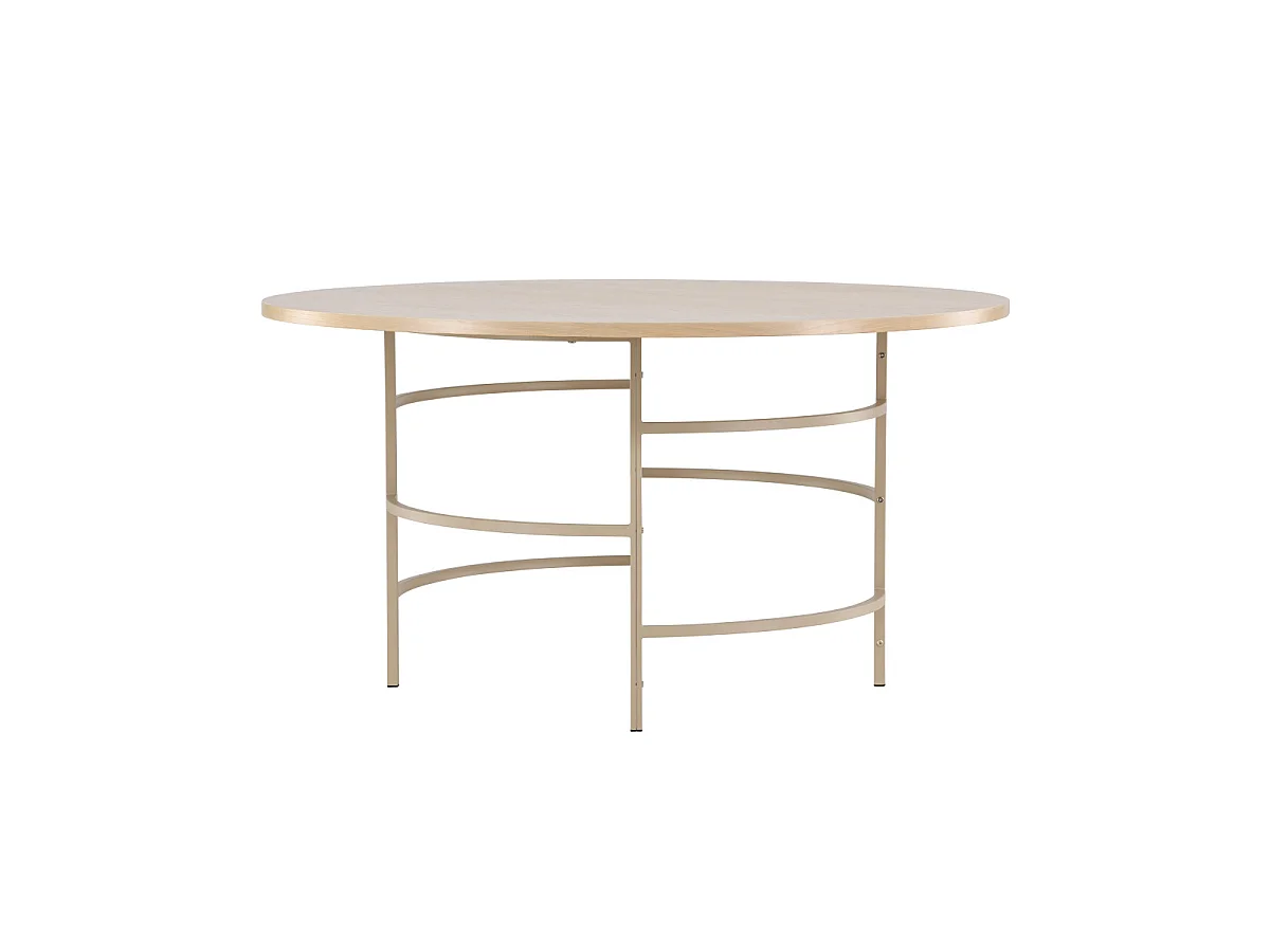 Copenhagen eetkamertafel Ø140cm whitewash.