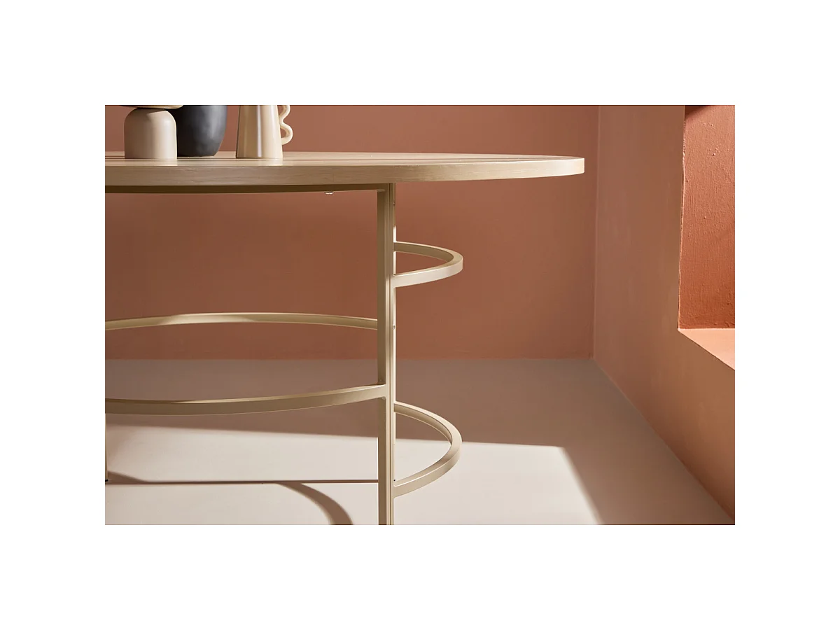 Copenhagen eetkamertafel Ø140cm whitewash.