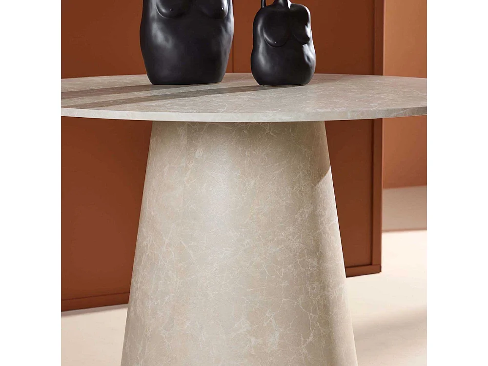 Lanzo eetkamertafel Ø120cm beige.