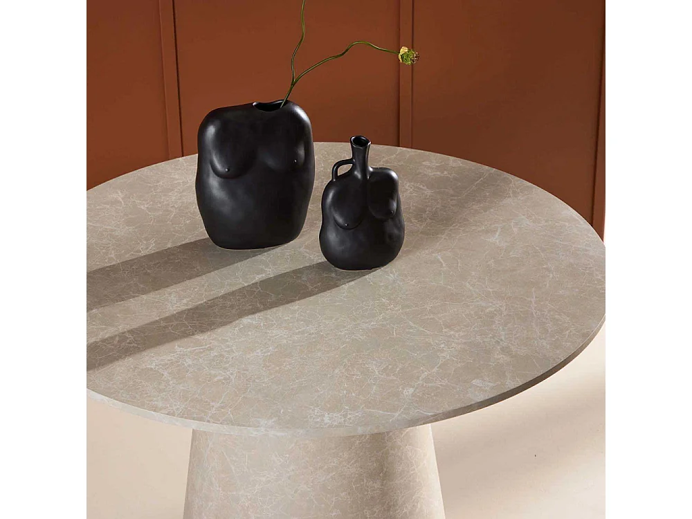 Lanzo eetkamertafel Ø120cm beige.