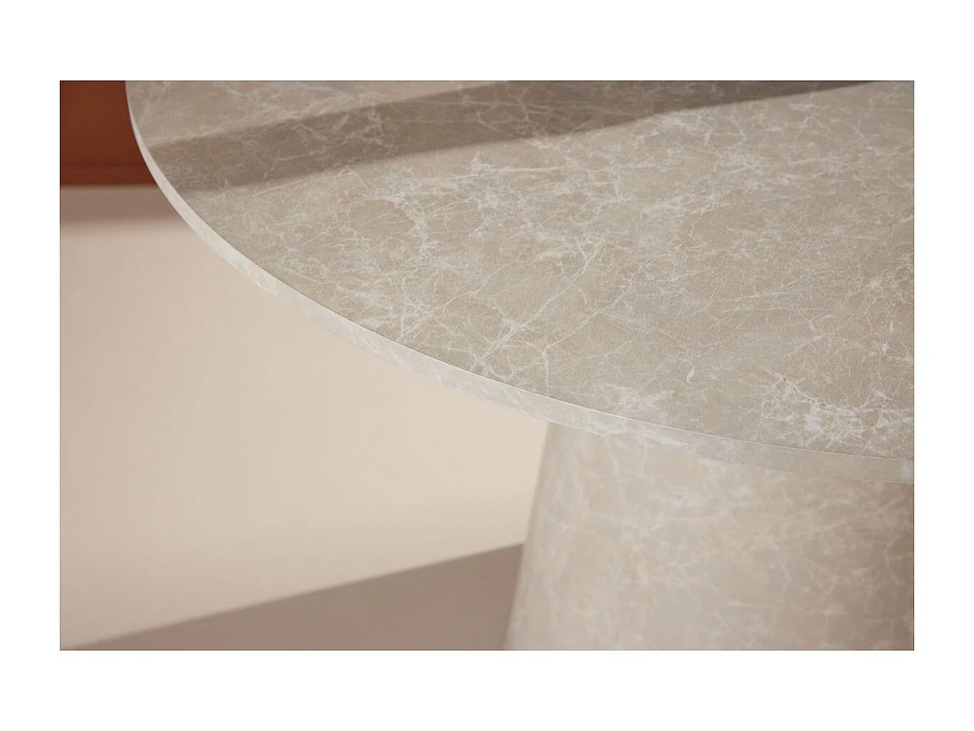 Table à Manger Ronde "Lanzo" 120cm Beige