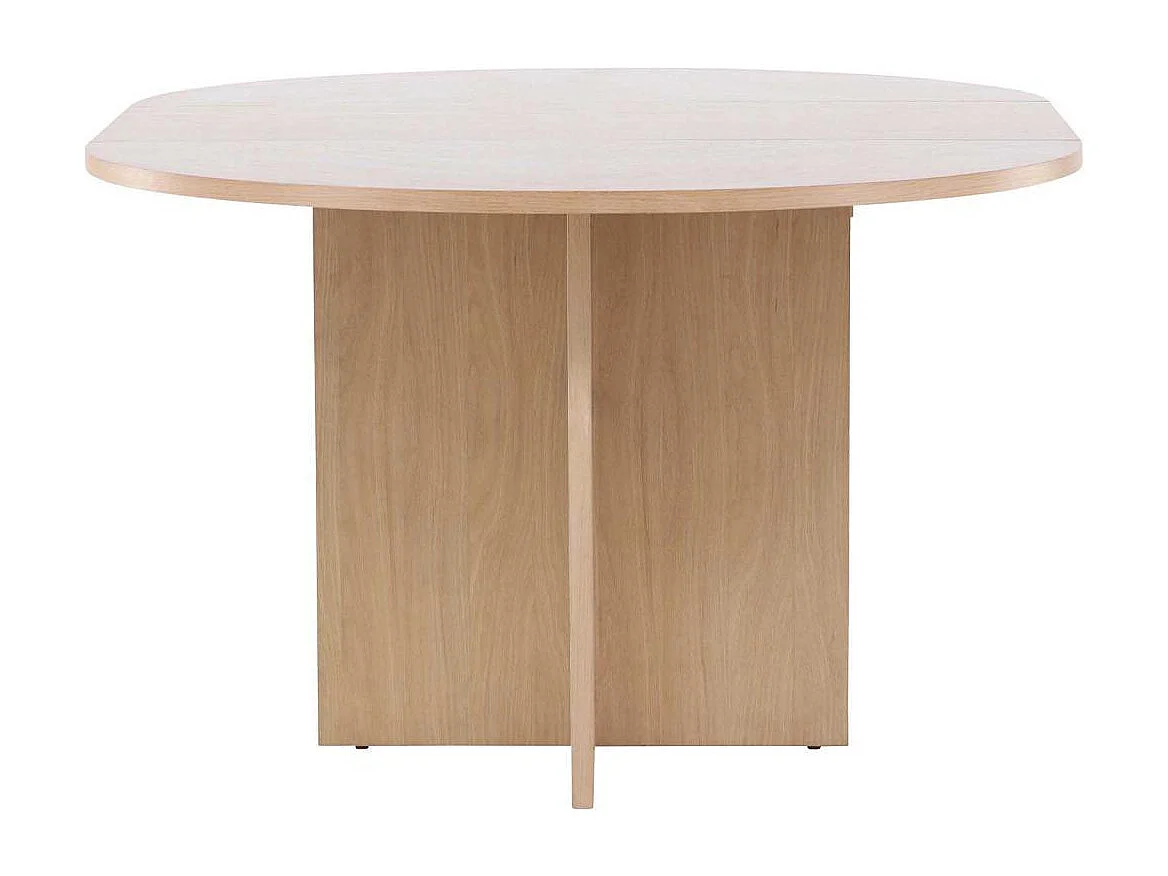 Strada eetkamertafel Ø120cm. Met uittrek whitewash.