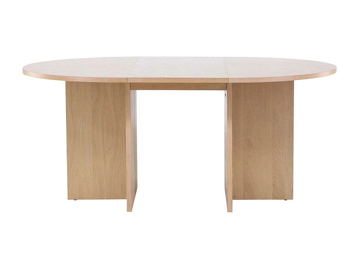 Strada eetkamertafel Ø120cm. Met uittrek whitewash.