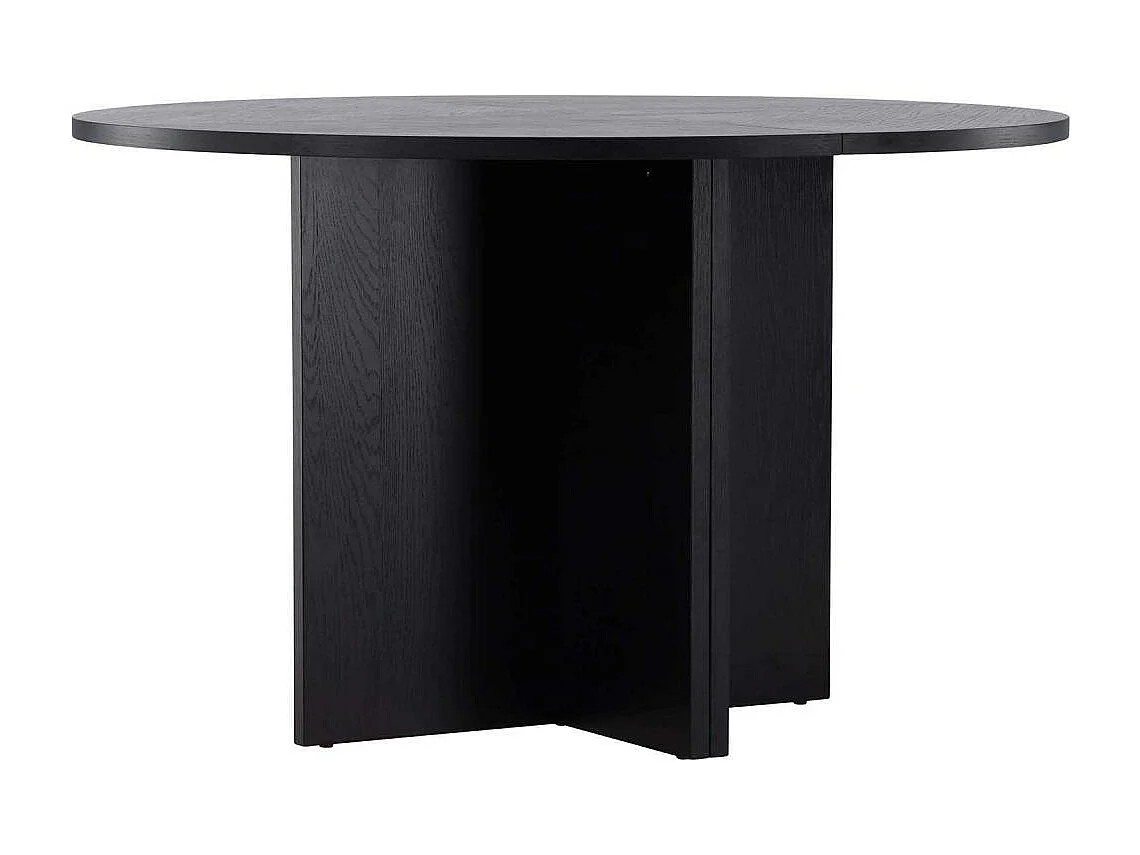 Strada eetkamertafel Ø120cm. Met uittrek zwart.