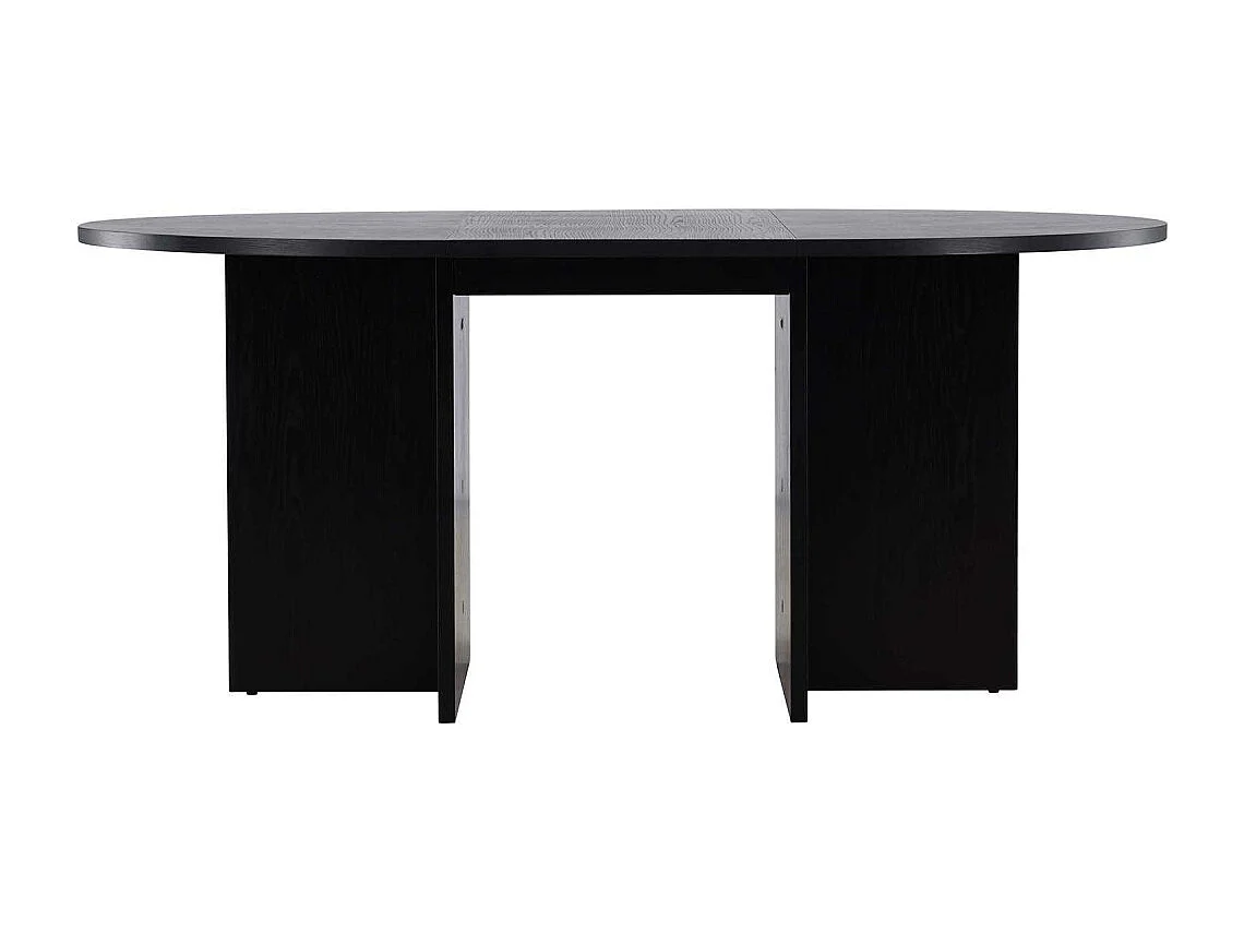 Strada eetkamertafel Ø120cm. Met uittrek zwart.