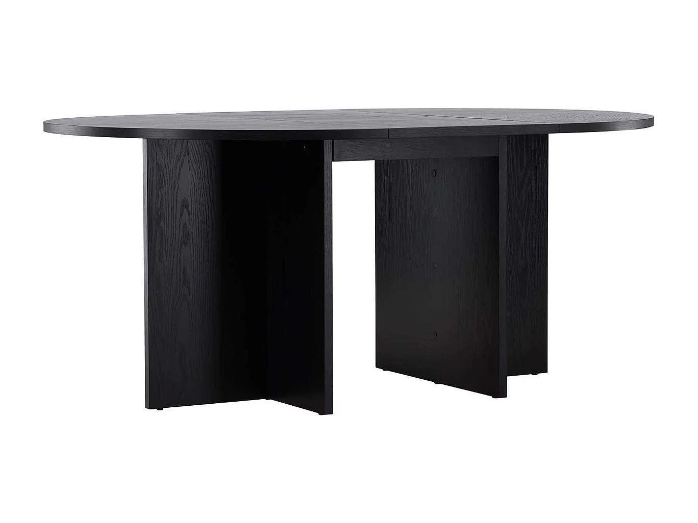 Strada table à manger Ø120cm. avec rallonge noir.
