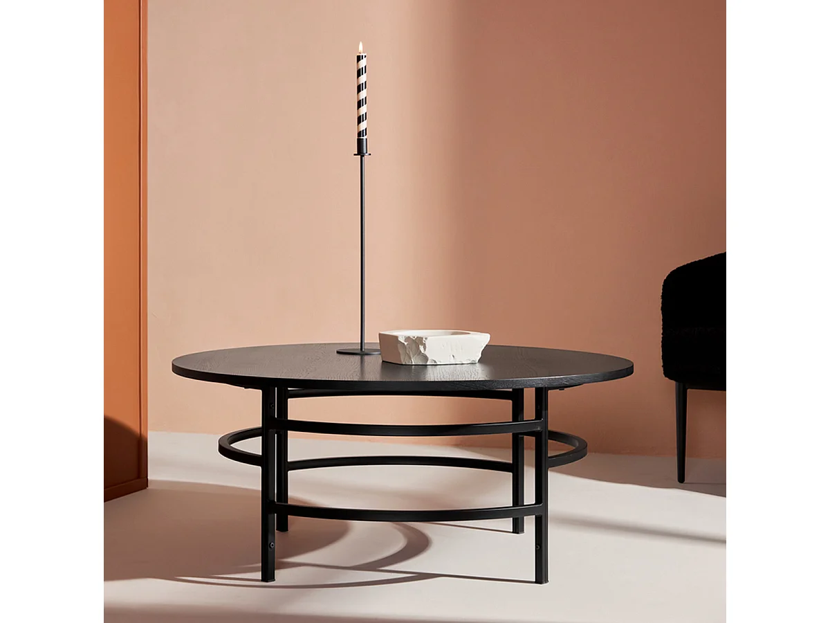 Copenhagen salontafel Ø100cm zwart.