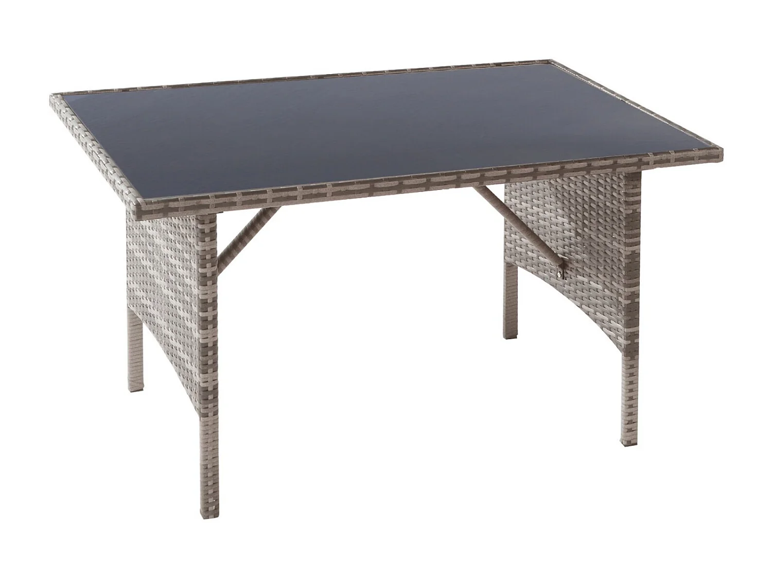 7 -Seter -Gartenmöbel, mit Sofa, Couchtisch, 2 Hocker und Kissen, Stahlkonstruktion, Khaki