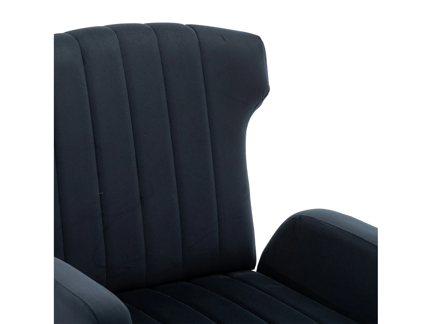 Polvetta convertibile in velluto nero, con tasche laterali, piedi in metallo, carico massimo da 90 kg, 69x72x93cm