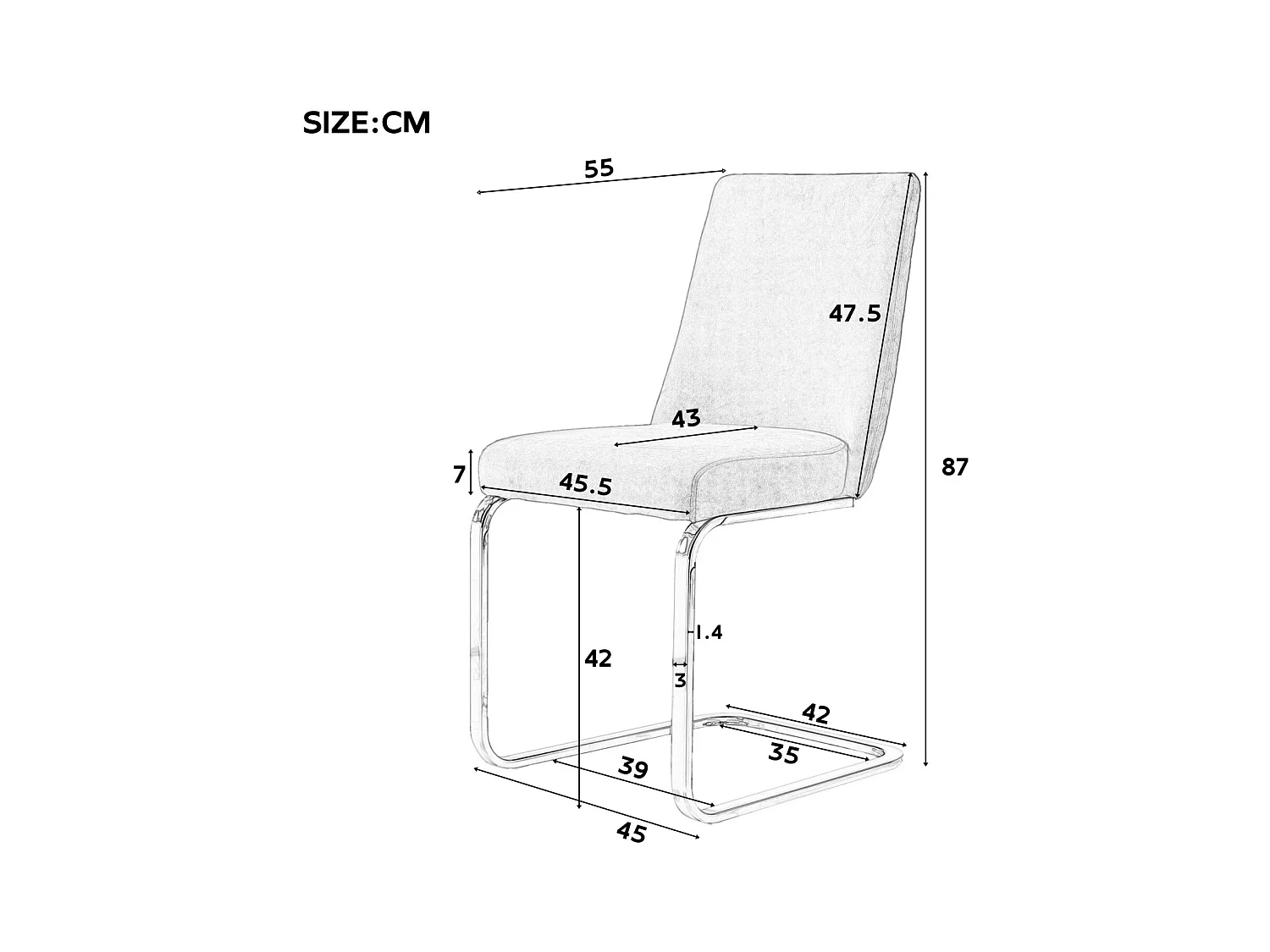 Set van 6 Cantilever -stoelen in fluwelen en zilveren metaal, diamantontwerp, max 150 kg belasting, 55x45x87cm, beige