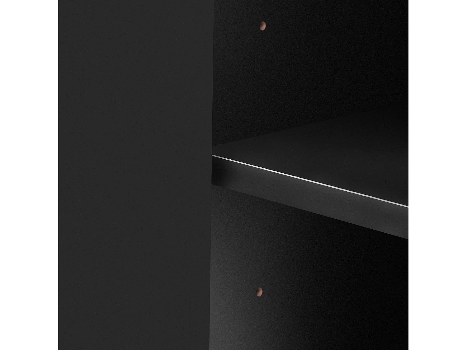 Buffet noir 4 portes 4 tiroirs avec poignées et pieds dorés 140*37,8*82cm CHADDANS