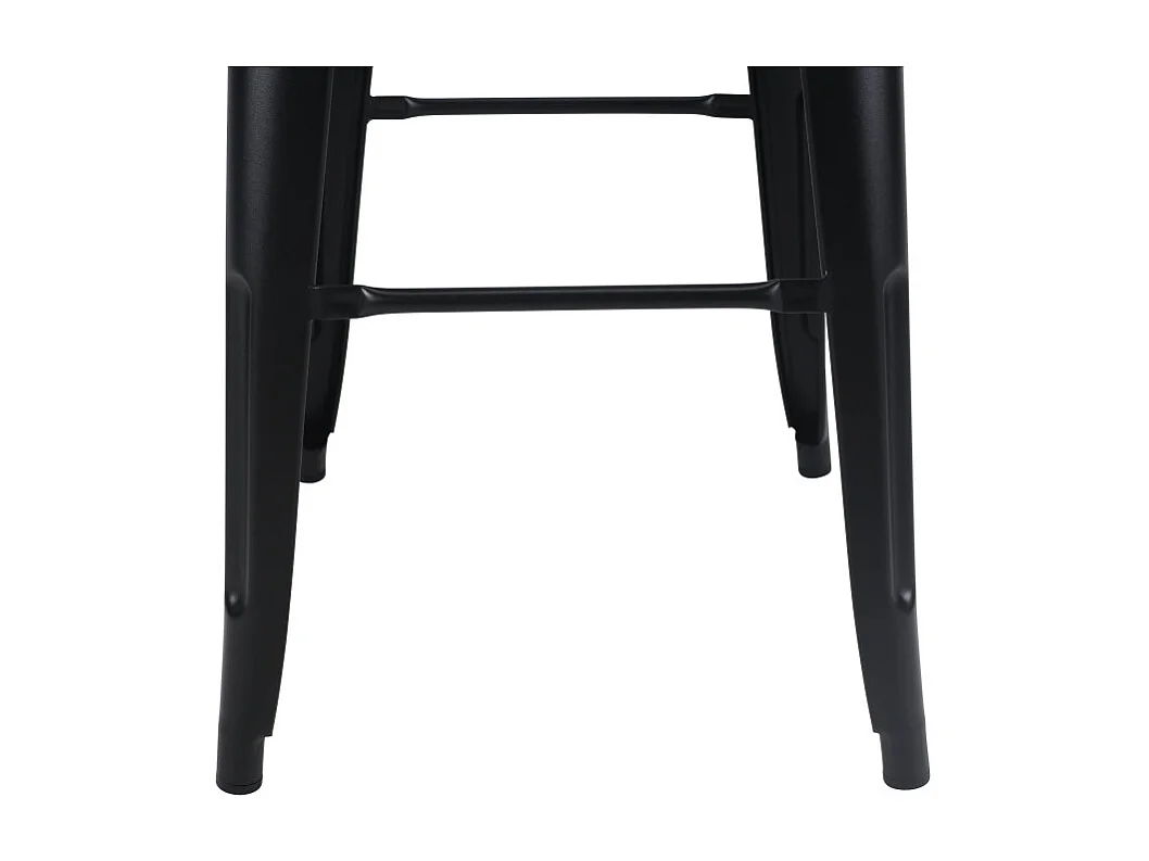 Tabouret de bar en métal noir mat - Hauteur 76cm