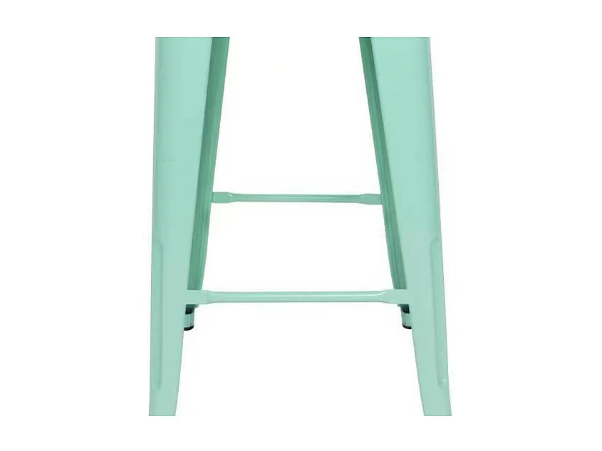 Tabouret de bar style industriel vert clair brillant - Hauteur 66cm