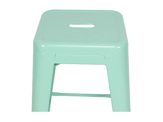 Tabouret de bar style industriel vert clair brillant - Hauteur 66cm